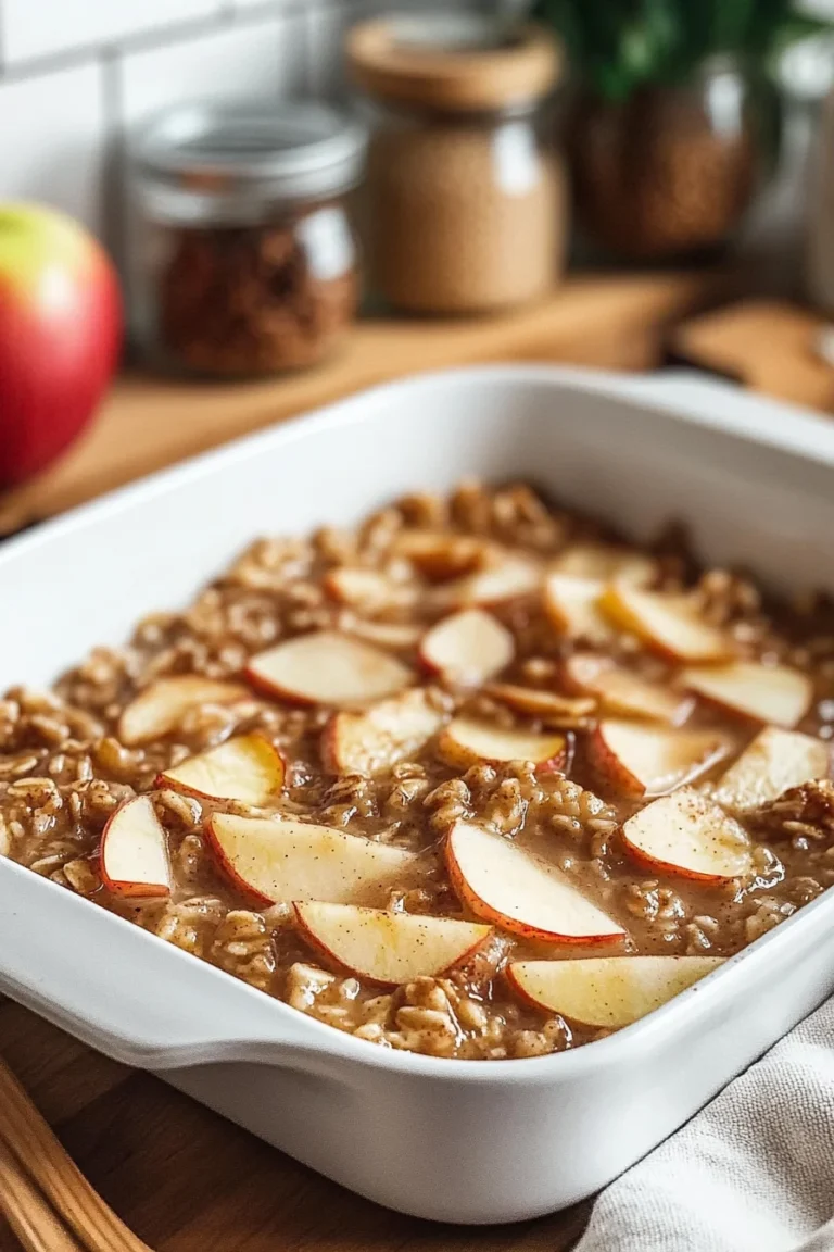Gebackenes Haferflocken Apfel-Zimt für ein gesundes Frühstück
