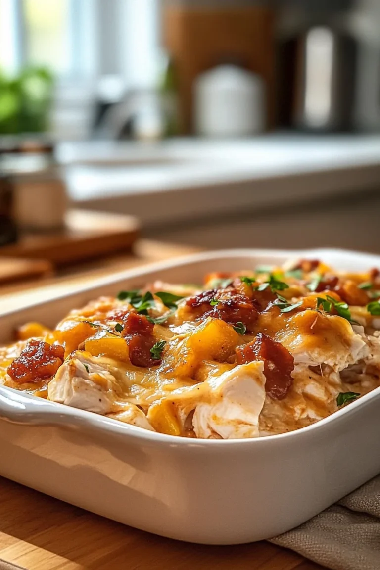 Keto BBQ Hähnchen Auflauf für gemütliche Abende