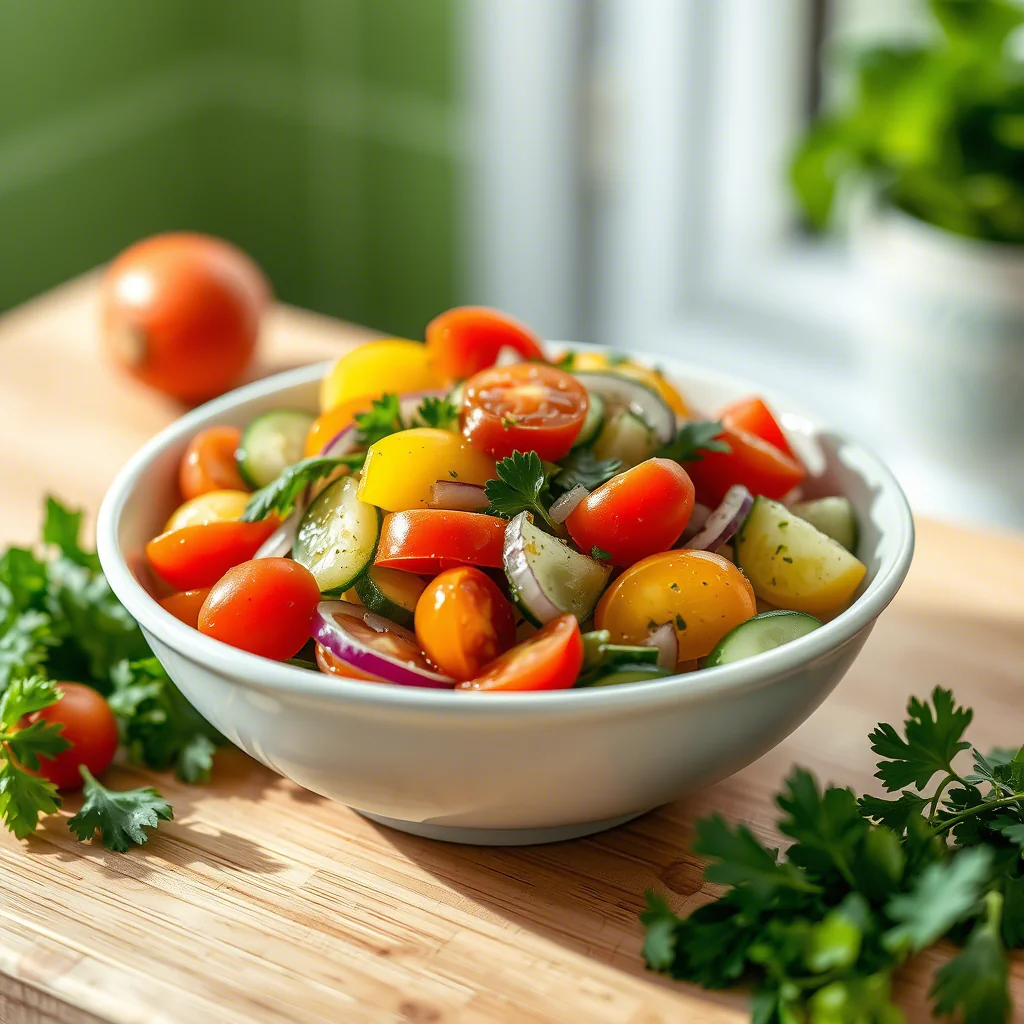 Frischer Tomaten-Gurken-Salat: Ein Sommerklassiker Salat