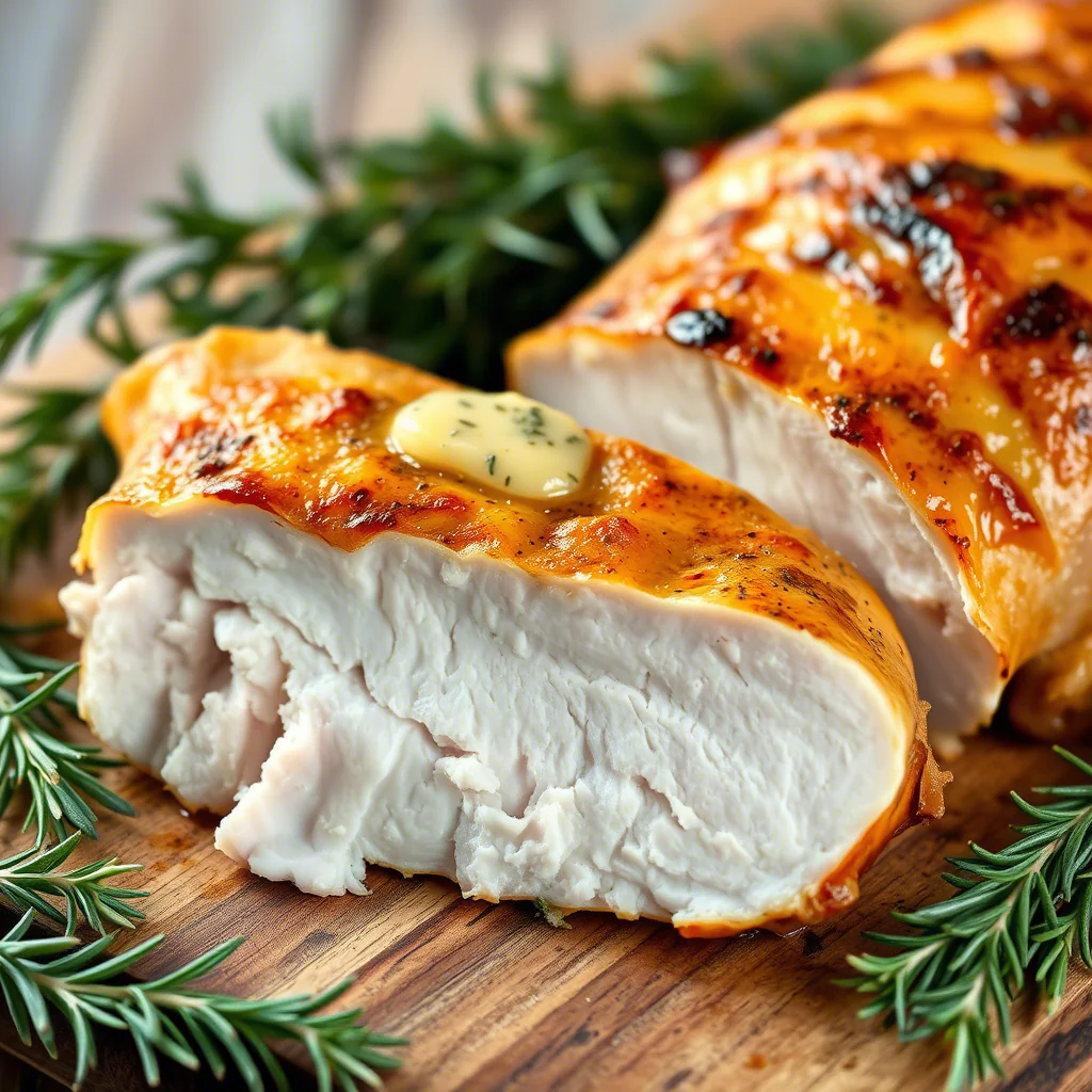 Saftige Ofen-Truthahnbrust Rezept – Knoblauch-Kräuter-Butter | Einfach & Zart