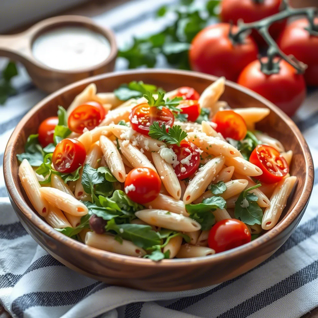 Hähnchen Caesar Salat mit Leichtem Joghurt-Dressing