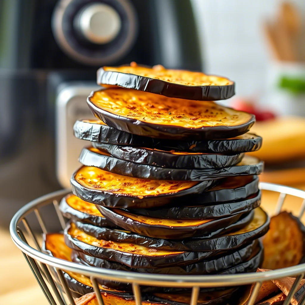 Kalorienarme Heißluftfritteusen Aubergine – Knusprig & Gesund Rezept