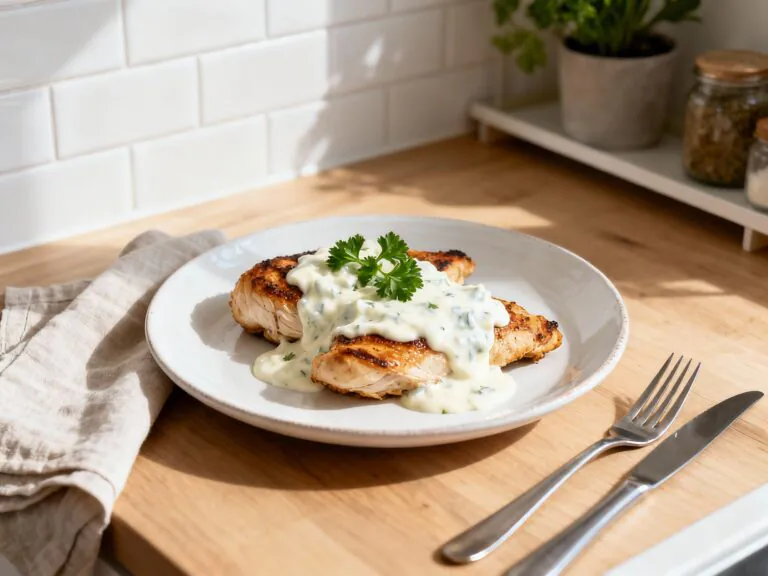 Hähnchenfilet in Frischkäse-Parmesan-Soße Ein cremiger Genuss