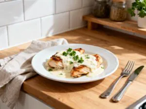 Hähnchenfilet in Frischkäse-Parmesan-Soße Ein cremiger Genuss