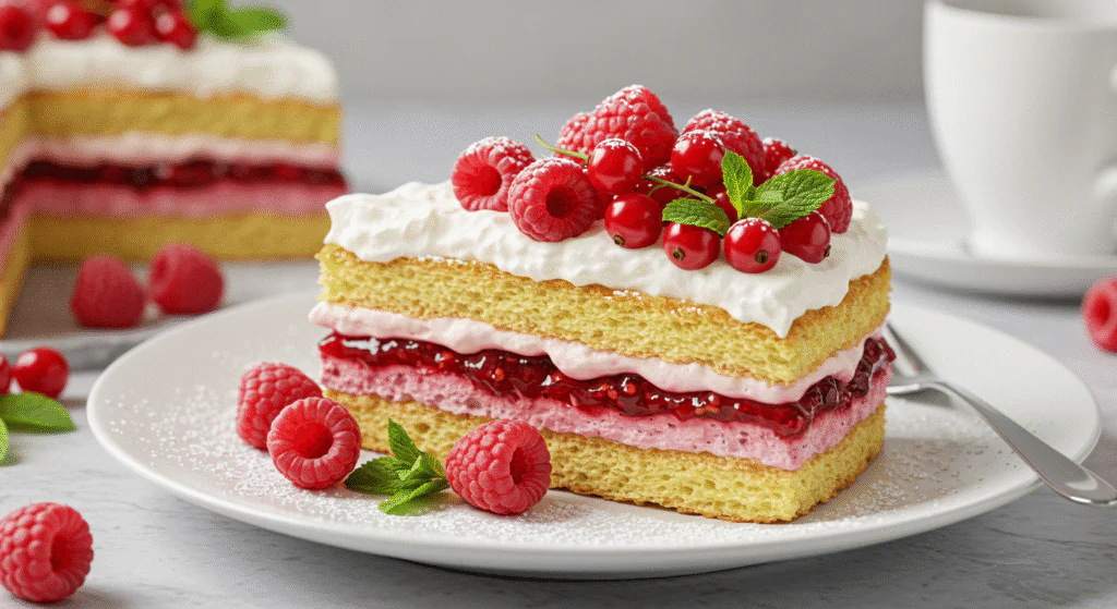 Himbeerwolke: Himbeer-Dessert mit Mascarponecreme zum Verwöhnen