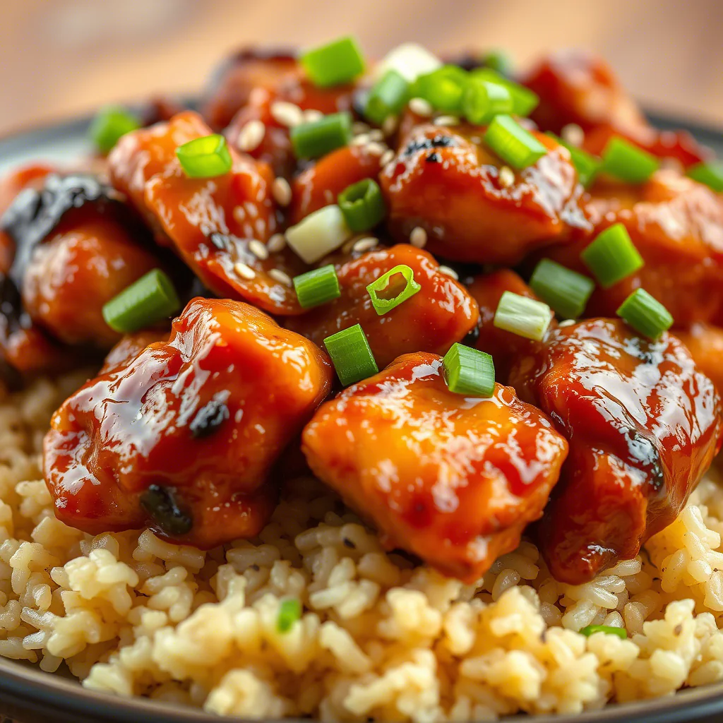 Honey BBQ Chicken Rice: Süß und würzig in einer Pfanne