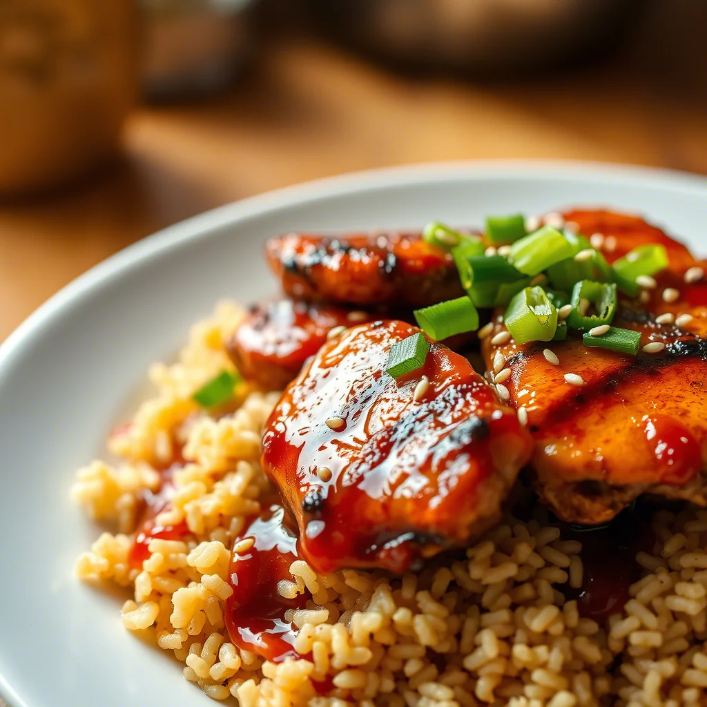 Honey BBQ Chicken Rice: Süß und würzig in einer Pfanne