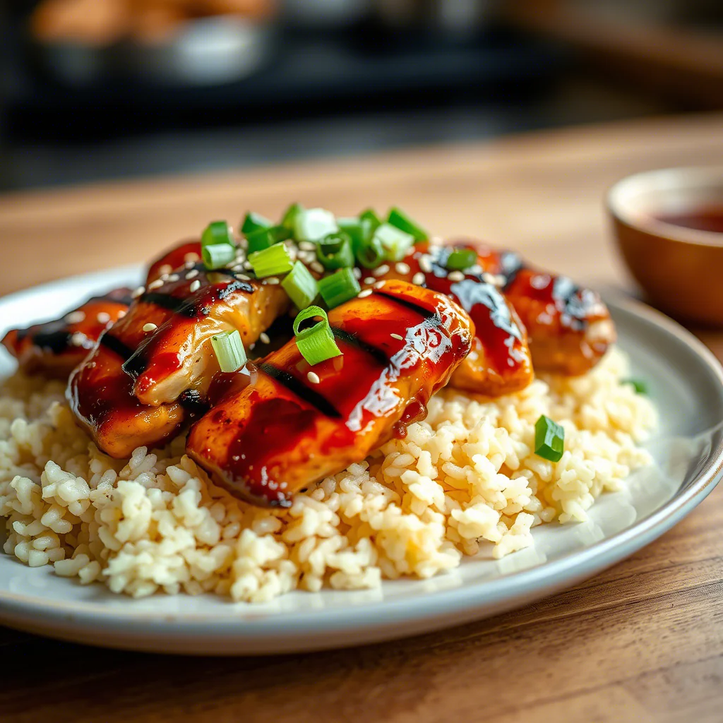Honey BBQ Chicken Rice: Süß und würzig in einer Pfanne