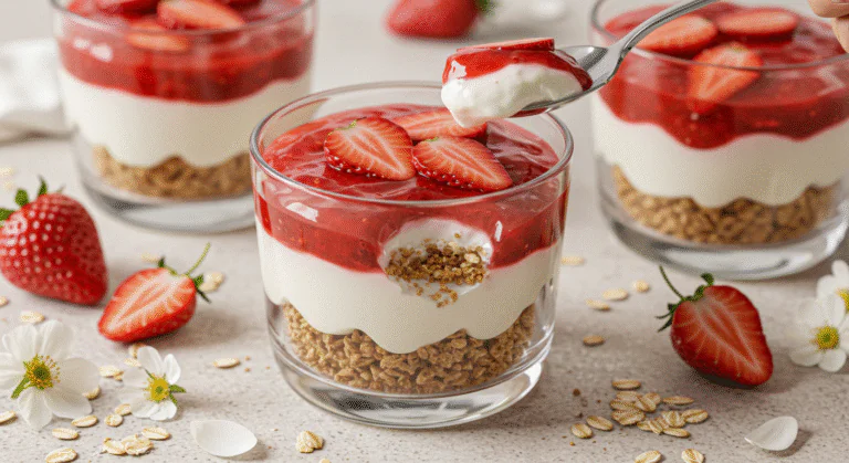 Schnelles Erdbeer-Schichtdessert im Glas: Sommerliche Süßspeise