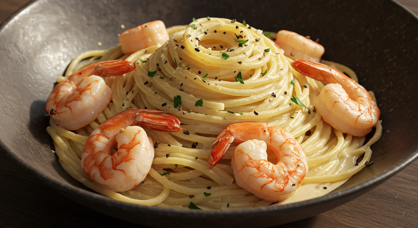 Spaghetti mit Garnelen und Frischkäsesauce: Einfaches Rezept für ein cremiges Meeresfrüchte-Gericht
