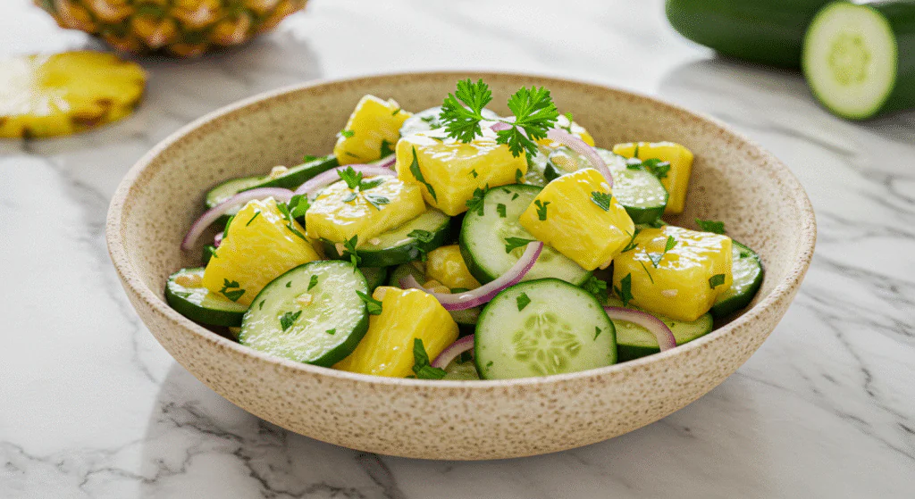 Ananas-Gurken-Salat Dein einfaches Rezept für erfrischenden Sommergenuss