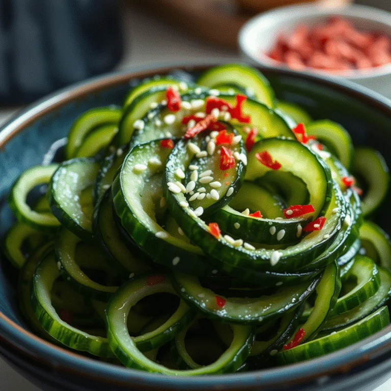 Asiatischer Gurkensalat mit Chili-Sesam Das ultimative Erfrischungsrezept für den Sommer