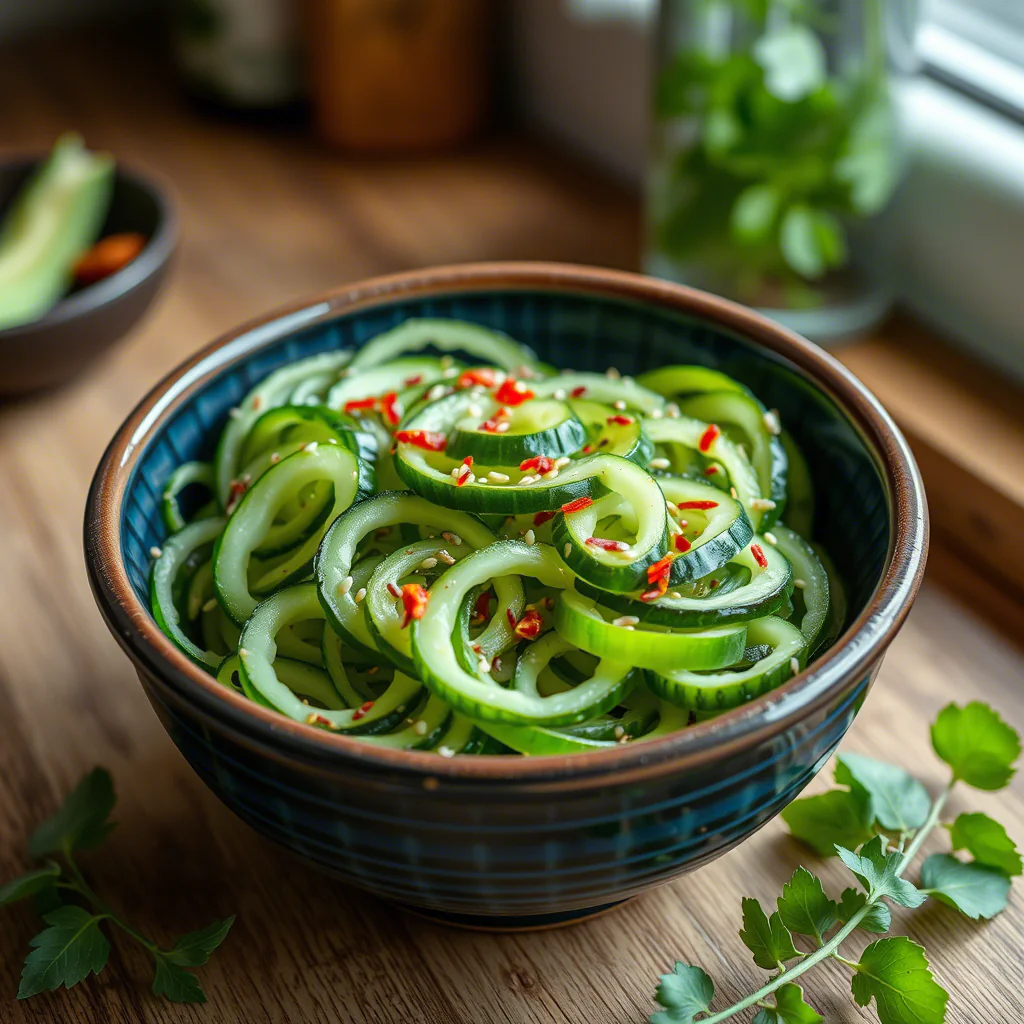 Asiatischer Gurkensalat mit Chili-Sesam Das ultimative Erfrischungsrezept für den Sommer