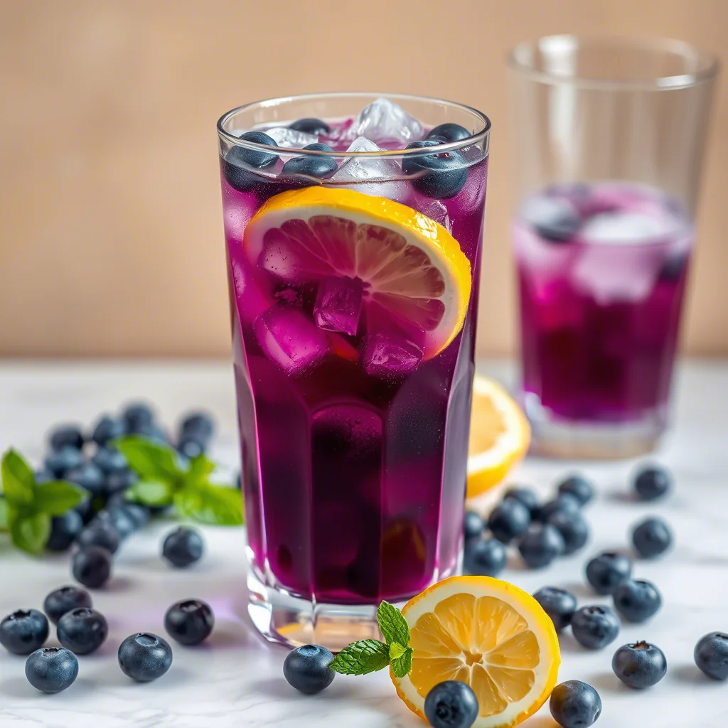 Blaubeerlimonade Rezept Schnell & einfach selber machen! Perfekt für den Sommer.