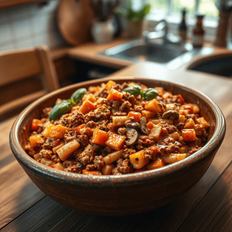 Friss dich dumm Topf mit Hack & Pasta Einfach, deftig & ideal für jeden Tag!