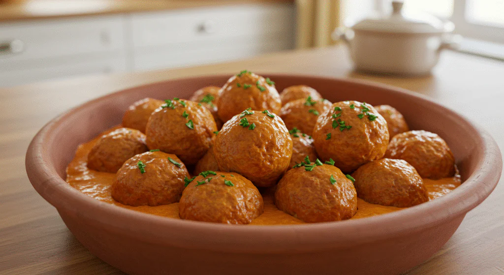 Hackbällchen in cremiger Paprikasoße Omas bestes Familienrezept