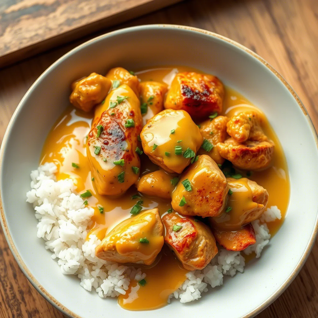 Honig-Senf-Hähnchen mit Reis – Dein köstliches Feierabendgericht in unter 30 Minuten!