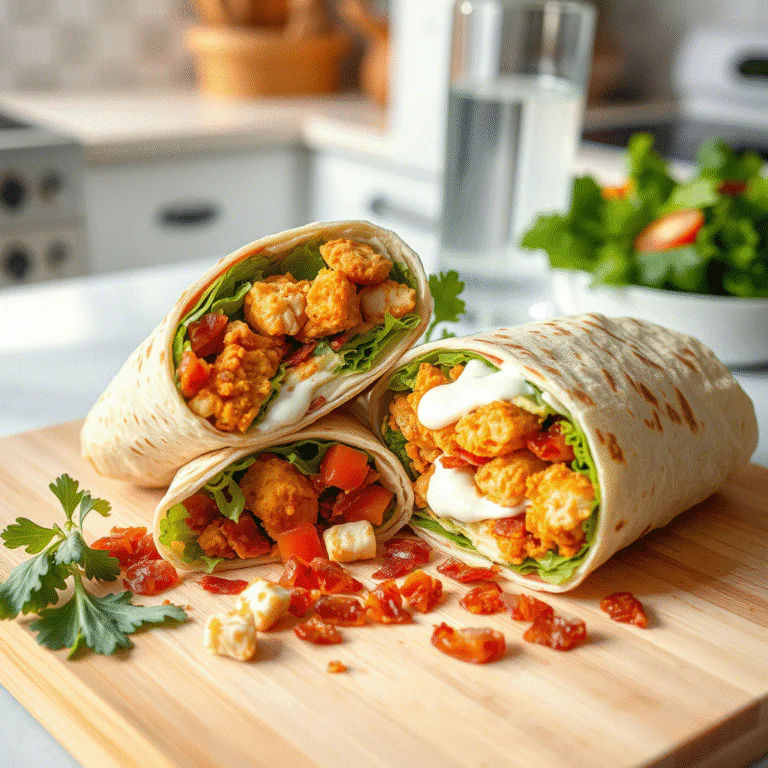 Knuspriger Hähnchen-Bacon-Ranch-Wrap Dein schnelles & leckeres Lieblingsgericht