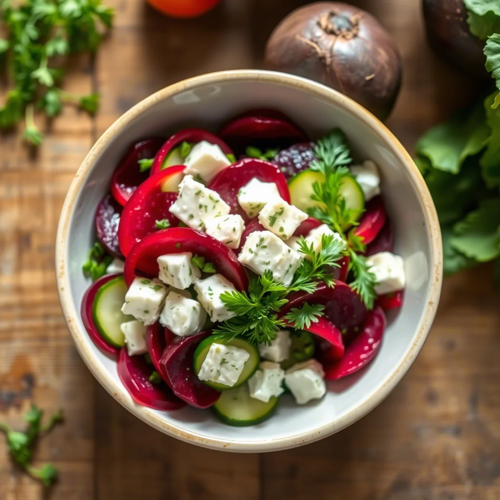 Rote-Bete-Salat mit Feta & Dill – Frisch, gesund & perfekt als Sommerbeilage!