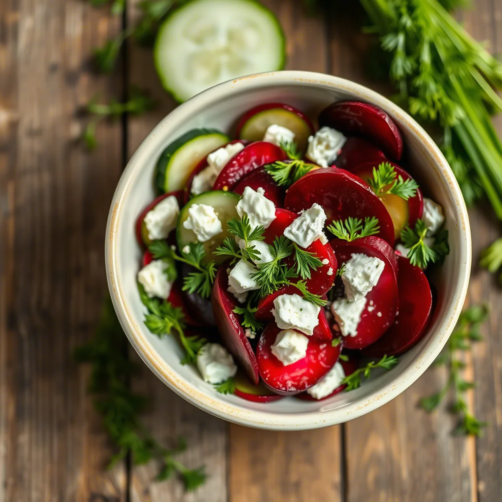 Rote-Bete-Salat mit Feta & Dill – Frisch, gesund & perfekt als Sommerbeilage!