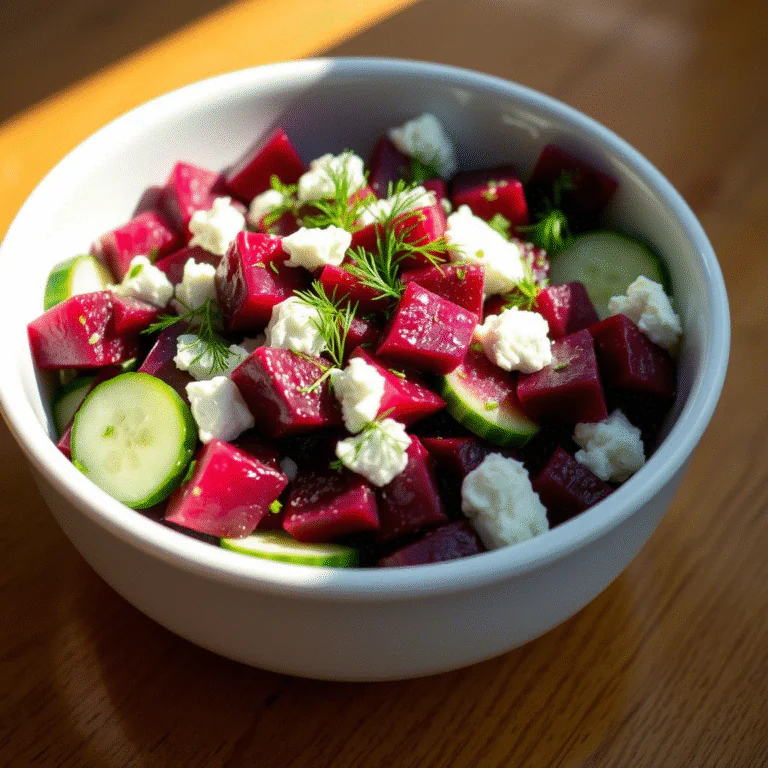 Rote Bete Salat mit Feta, Gurken & Dill – Dein farbenfroher Frischekick für den Sommer!