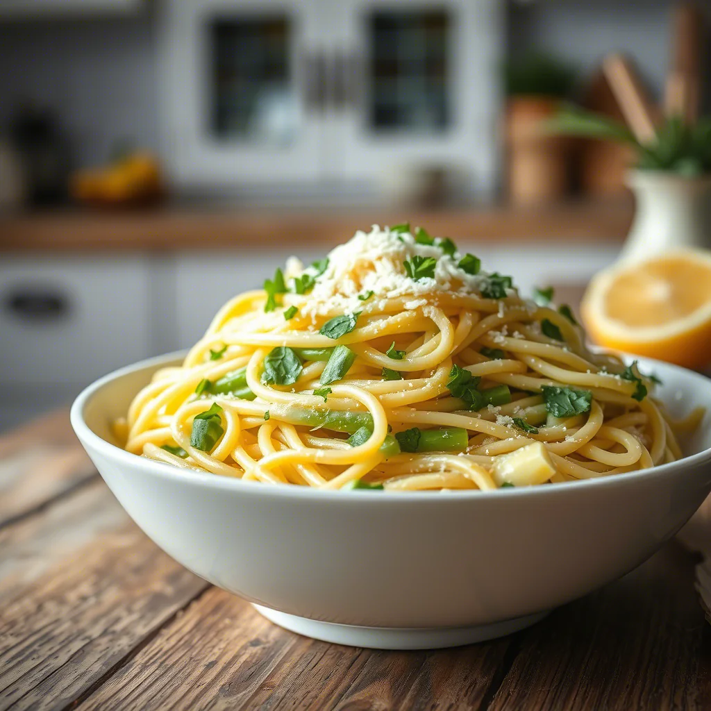 Spargel-Pasta mit Zitronensoße: Das Frühlingsrezept für schnelle & leckere Pasta