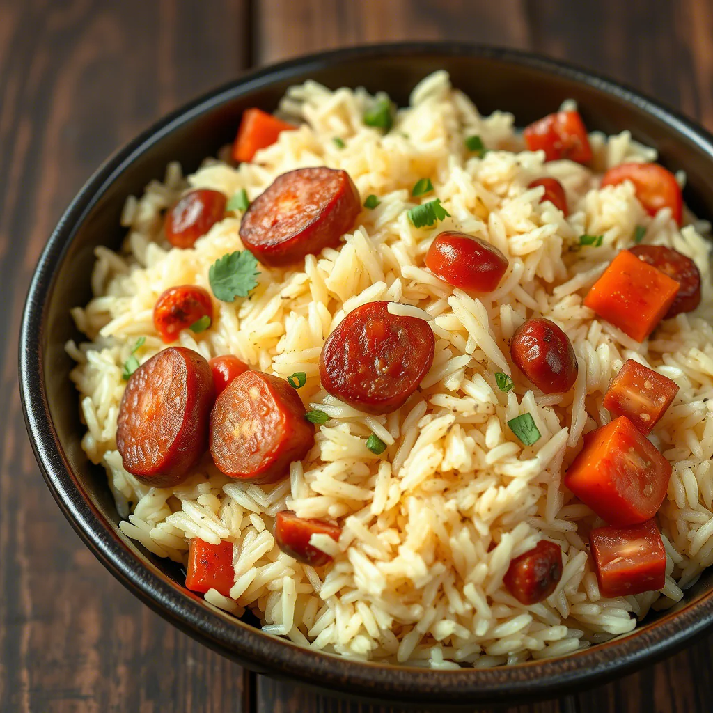 Wurst-Reis-Pfanne: Dein schnelles & herzhaftes Feierabendgericht!