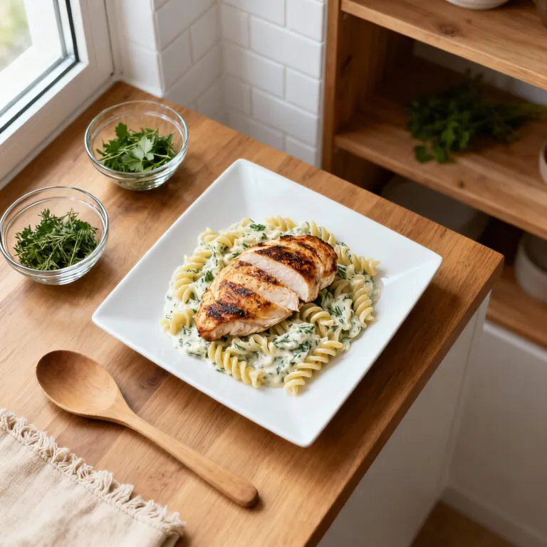 Cremige Knoblauch‑Parmesan Hähnchenpasta – einfach, lecker & familientauglich | One‑Pot
