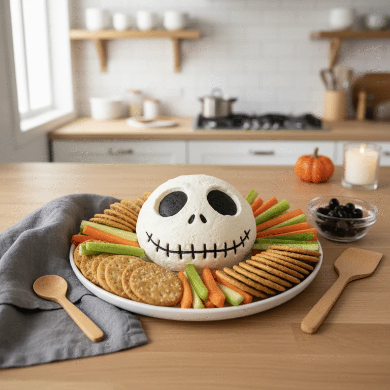 Jack Skellington Käseball – Gruseliger Halloween-Snack für deine Party