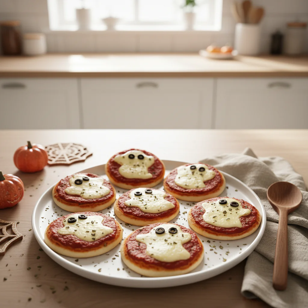 Mini Ghost Pizzas: Spuktakuläre Halloween-Snacks in 30 Minuten