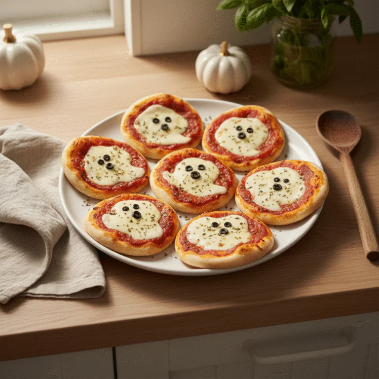Mini Ghost Pizzas: Spuktakuläre Halloween-Snacks in 30 Minuten