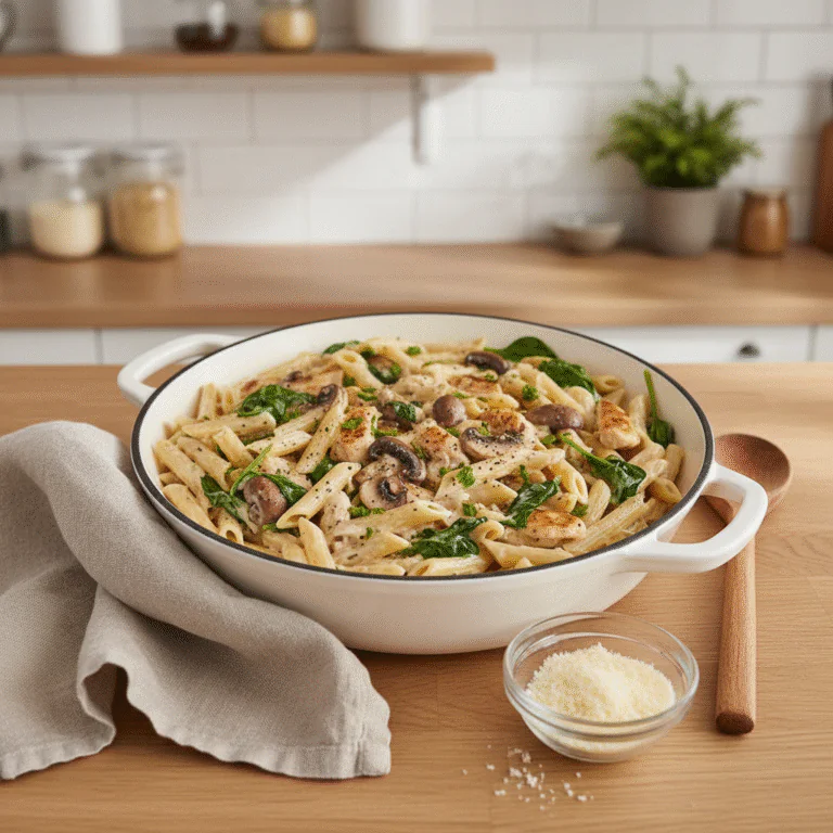 Protein Nudeln mit Hüttenkäse – Fitness Rezept mit viel Eiweiß & wenig Kalorien