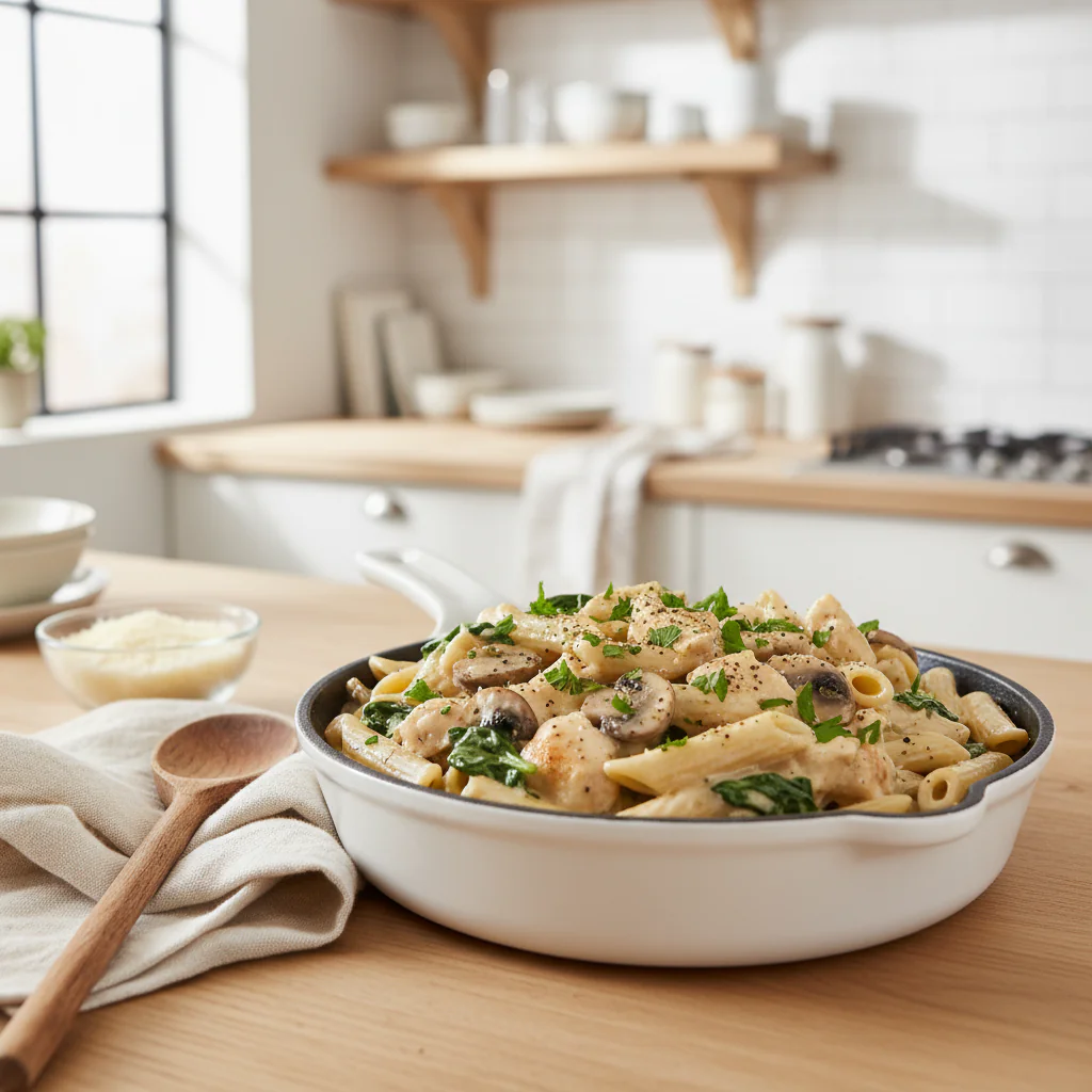 Protein Nudeln mit Hüttenkäse – Fitness Rezept mit viel Eiweiß & wenig Kalorien