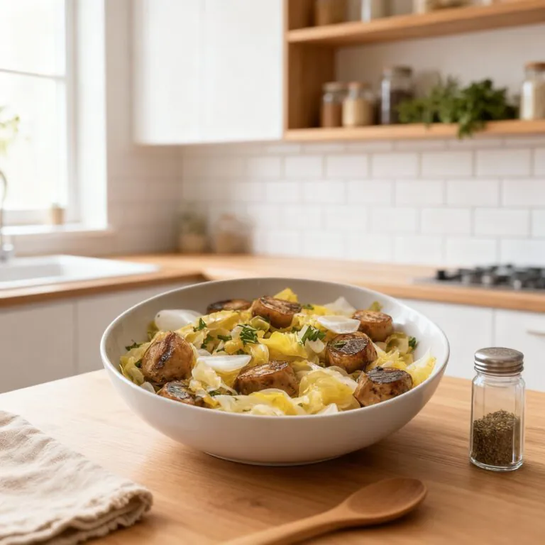 Wurst und Kohl Pfannengericht - Das Perfekte Deftige Familiengericht