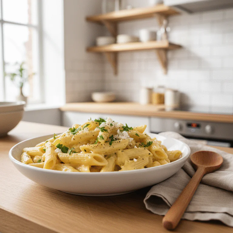 Zitronen-Feta-Pasta – Erfrischend, cremig & schnell in 15 Minuten