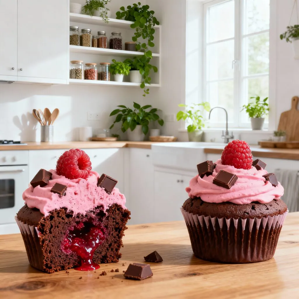 Himbeer-Schoko-Lava-Cupcakes: Das unwiderstehliche Rezept für flüssiges Glück
