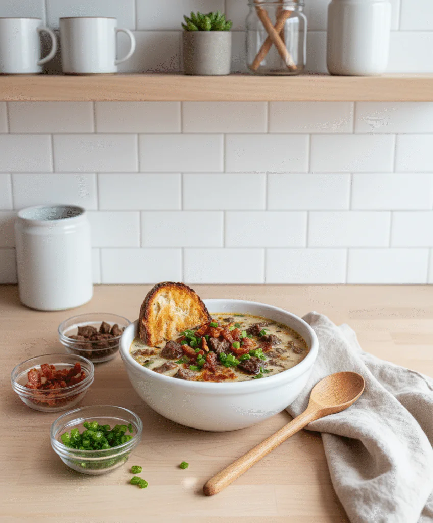 Käse Fleisch Suppe – Herzhaftes Comfort Food Rezept