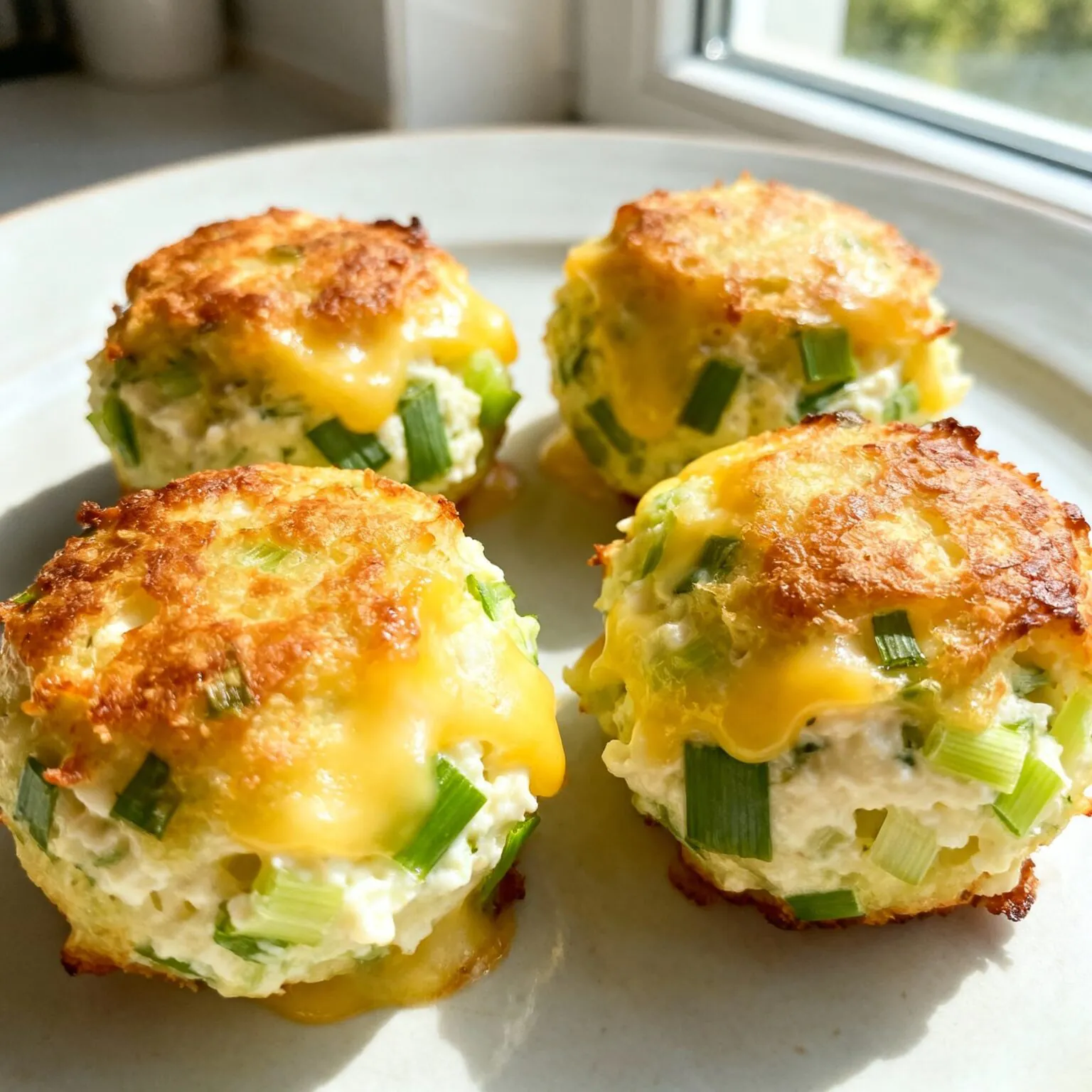 Käse-Lauch-Bällchen – vegetarischer Snack.