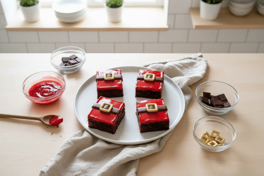 Weihnachts Brownies Rezept – Santa Bauch Brownies einfach & festlich 9 Weihnachts Brownies Rezept Santa Bauch Brownies einfach festlich rezept
