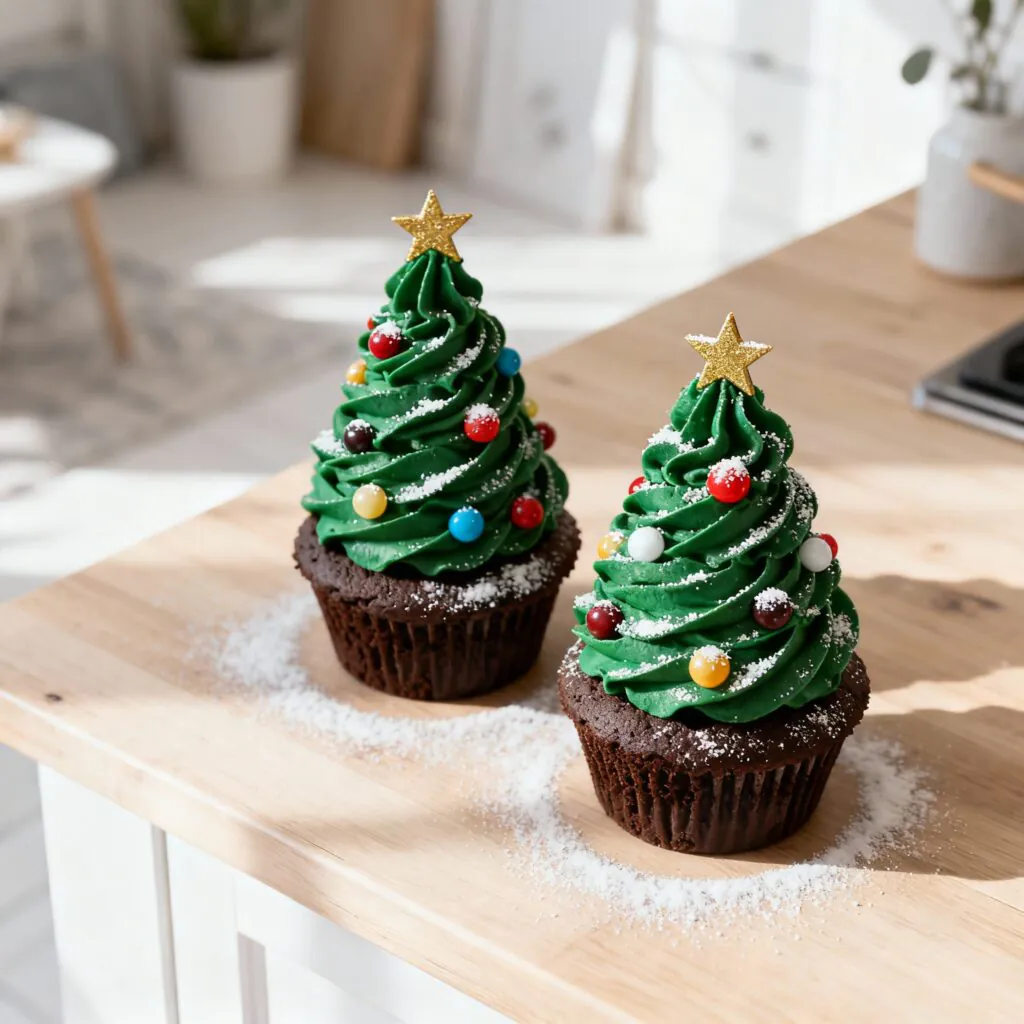 Weihnachtsbaum Cupcakes Rezept