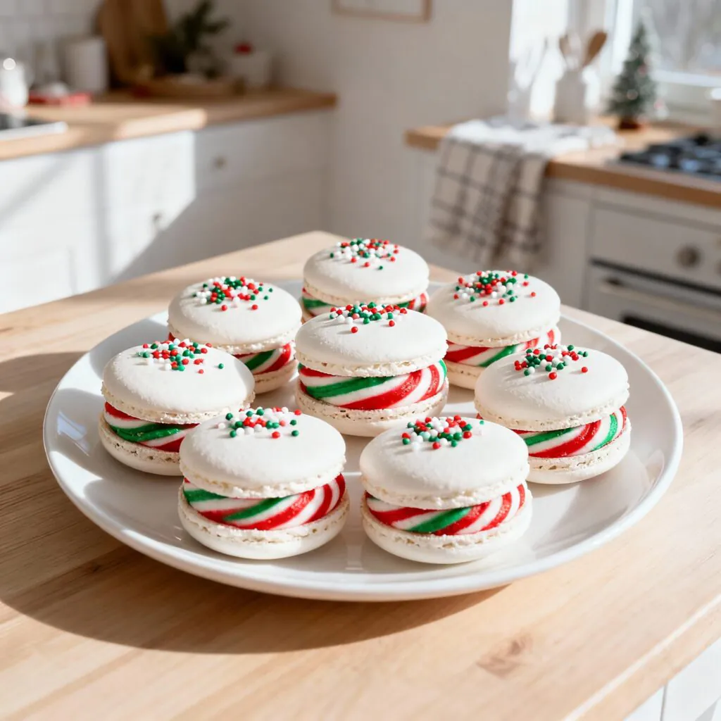 Weihnachtsbaum Macarons – Elegantes Weihnachtsgebäck