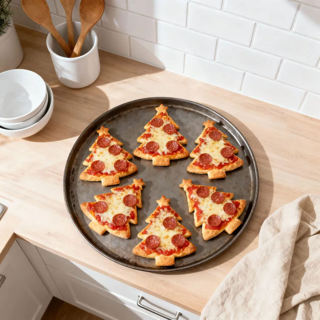 Weihnachtsbaum Pizza Rezept – Einfache Kinderpizza festlich & lecker