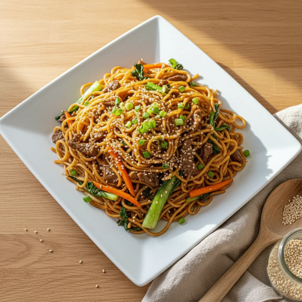 Gebratene Asia Nudeln Rezept Einfach & Schnell in 20 Minuten