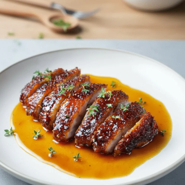 Gebratene Entenbrust mit Orangensauce – So gelingt die knusprige Haut
