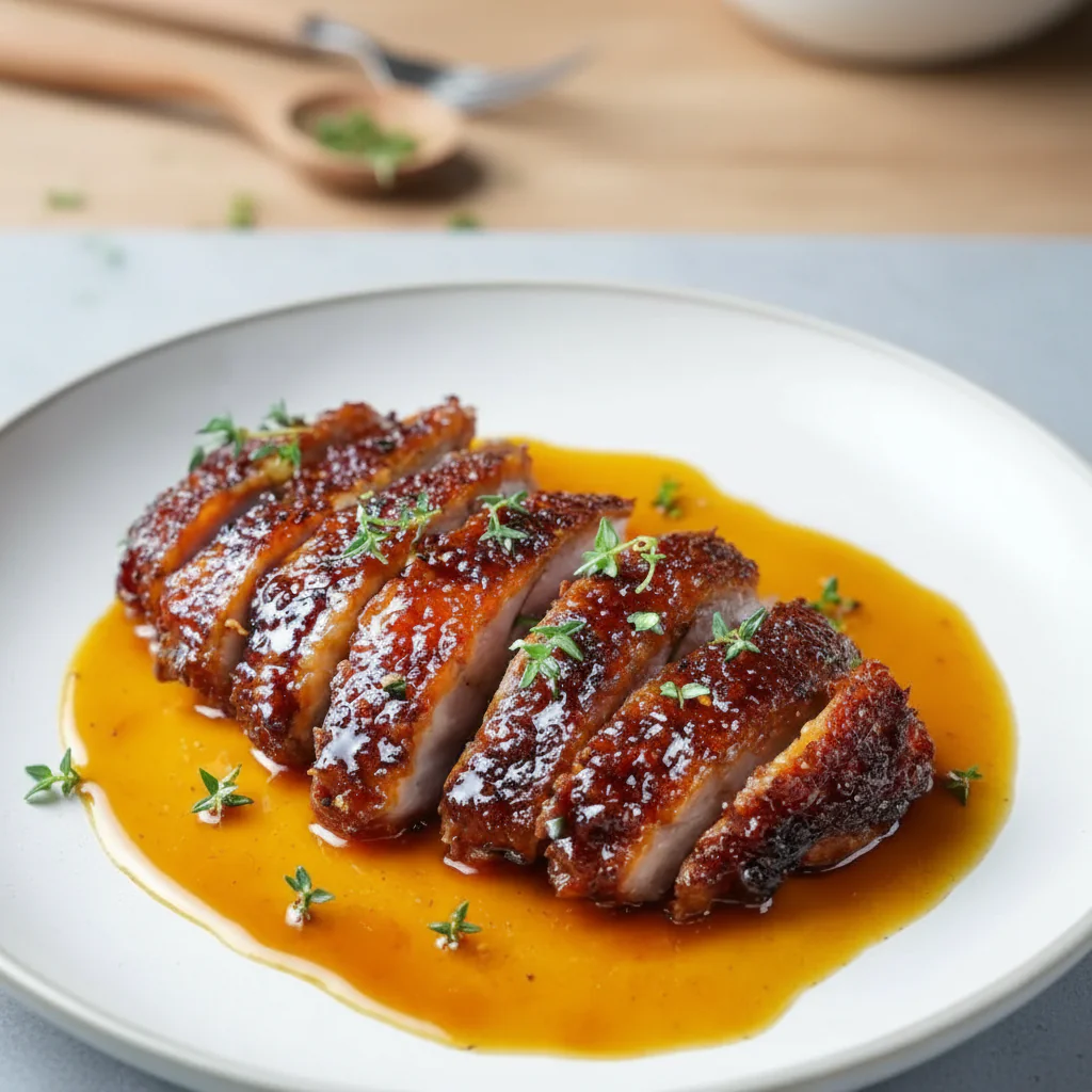 Gebratene Entenbrust mit Orangensauce – So gelingt die knusprige Haut