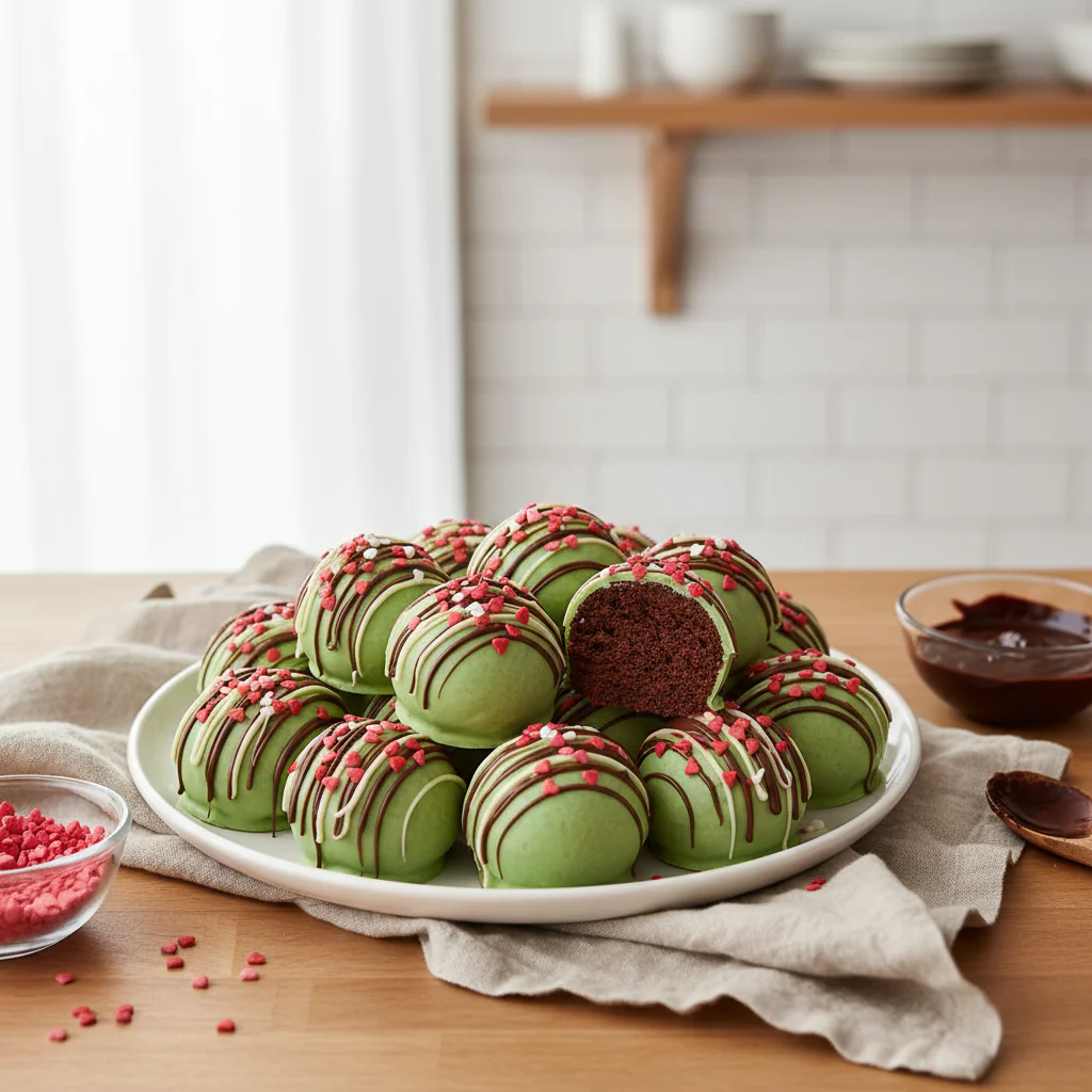 Grinch Oreo Kugeln Rezept – Die besten No-Bake Plätzchen für Weihnachten