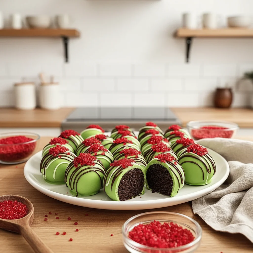 Grinch Oreo Kugeln Rezept – Die besten No-Bake Plätzchen für Weihnachten