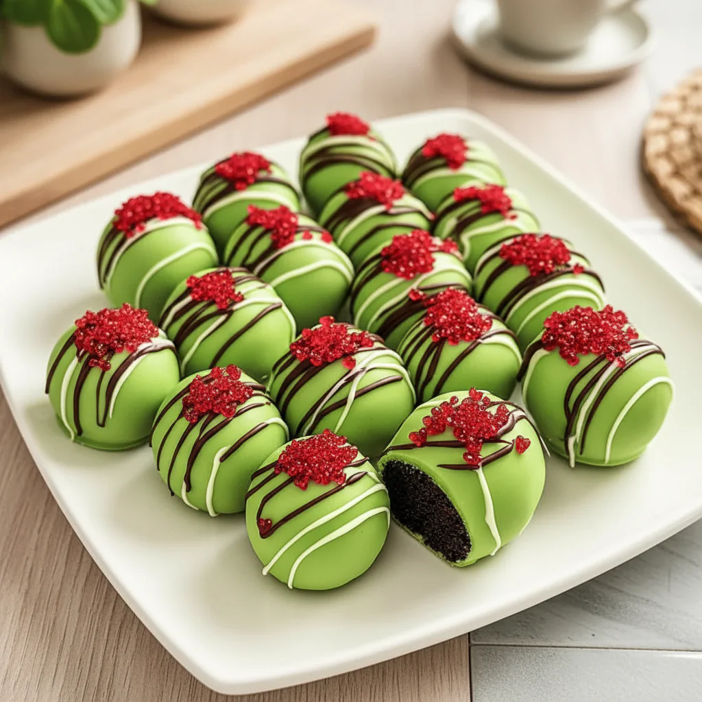 Grinch Oreo Kugeln Rezept – Die besten No-Bake Plätzchen für Weihnachten