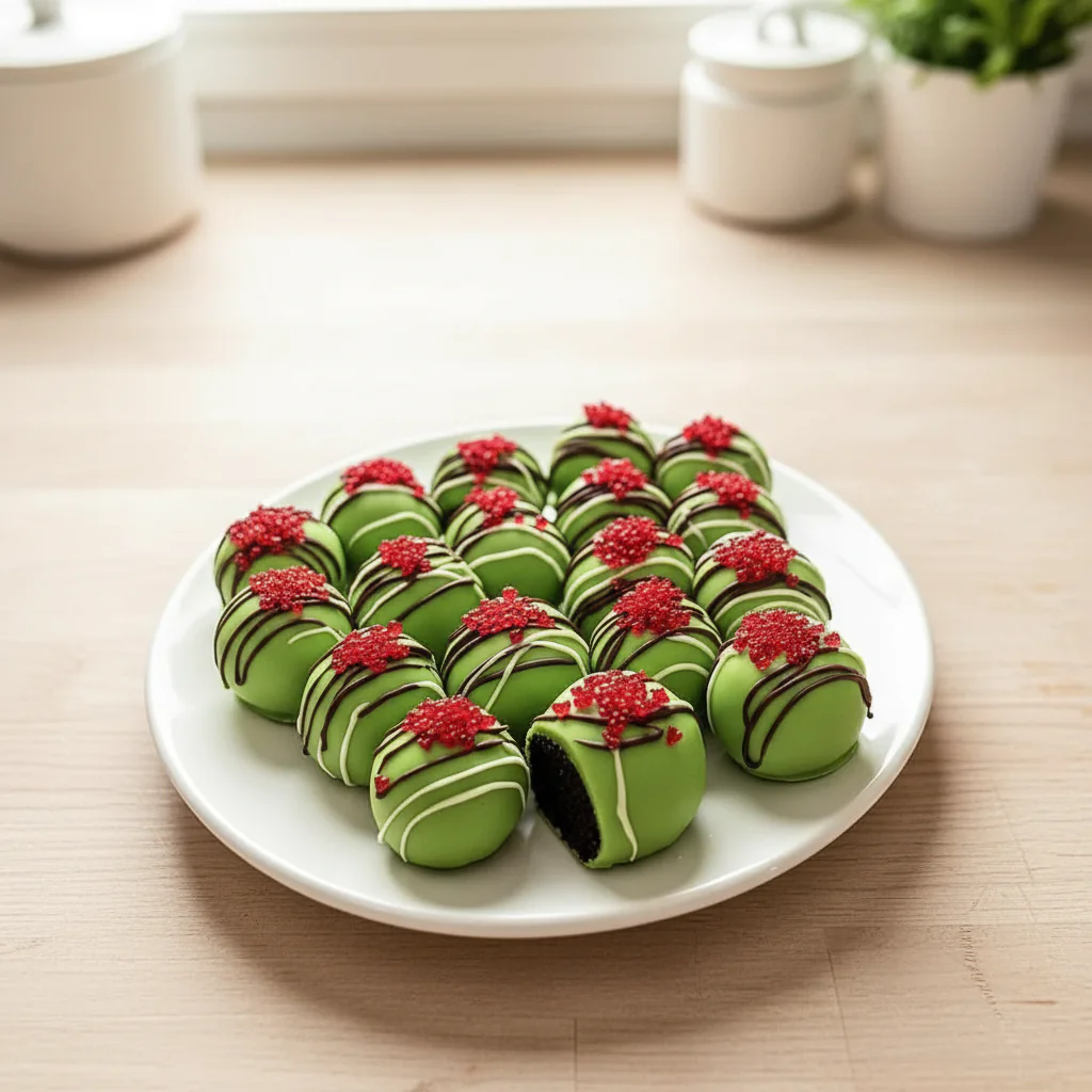 Grinch Oreo Kugeln Rezept – Die besten No-Bake Plätzchen für Weihnachten