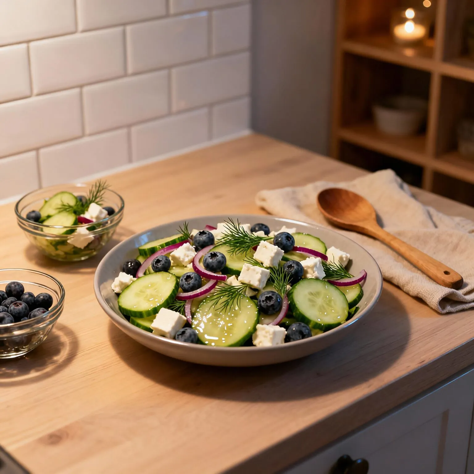 Gurken Blaubeer Salat Rezept Einfach – Erfrischend Lecker in 15 Minuten rezept